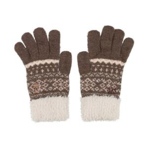 ダックス DAKS 婦人 ニット手袋 （L/ブラウン）