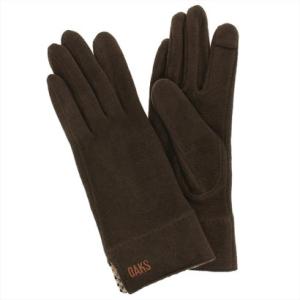 ダックス DAKS 婦人 ジャージ手袋 スマホ対応 五本指 （チョコ）