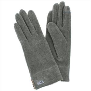 ダックス DAKS 婦人 ジャージ手袋 スマホ対応 五本指 （グレー）
