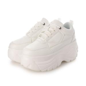 デメテル DEMETER 軽量 厚底ソール レースアップ スニーカー （ホワイト）