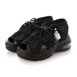 デメテル DEMETER 厚底 エアーソール レースアップ スポーツサンダル （ブラック/ブラック）