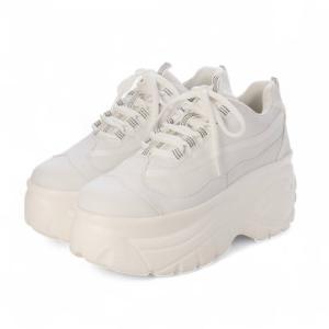 デメテル DEMETER 軽量 厚底ソール レースアップ スニーカー （ホワイト）