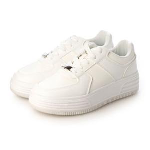 デメテル DEMETER 軽量 厚底ソール ベーシック コートスニーカー （ホワイト）