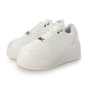 デメテル DEMETER 厚底 プラットフォーム レースアップ コートスニーカー （ホワイト）