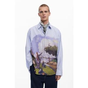 デシグアル Desigual 風景柄のシャツ （ブルー）