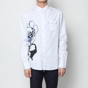 デシグアル Desigual シャツ長袖 （ブルー）