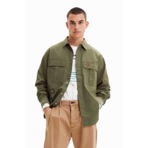 デシグアル Desigual ポケット オーバーサイズ オーバーシャツ （グリーン）