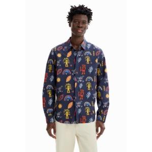 Desigual（デシグアル） ストライプ&ハート パッチワークシャツ