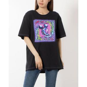 デシグアル Desigual ミッキーマウス オーバーサイズTシャツ （グレー/ブラック）