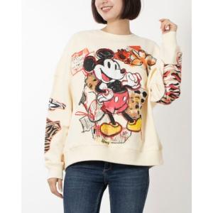 デシグアル Desigual PATCHES MICKEY スウェットロングスリーブ （ホワイト）