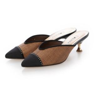 ダイアナ DIANA ミュールパンプス （ブラウン生地）