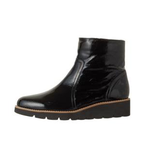 ダイアナウェルフィット DIANA WELL FIT ショートブーツ （黒エナメル）