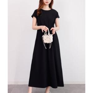 ドレスプラス DRESS+ ロングワンピ ラッシュガード ウエストタック （ブラック）