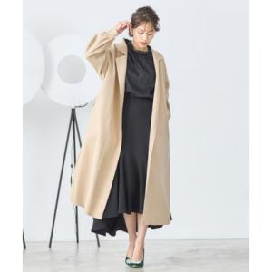 ドレスプラス DRESS+ レディース コート ガウンコート ロングコート 高見え 厚手 （オートミール）