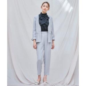 ドレスプラス DRESS+ レディーススーツ セットアップ フォーマルスーツ 通勤 （ライトグレー）