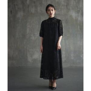 ドレスプラス DRESS+ ワンピース ジャガード ドレス 2way （ブラック）