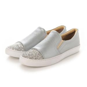 エスプレッソ Espresso 楽ちん ラメ切替 レザースリッポン （シルバー）