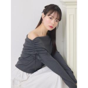 エムズエキサイト ems excite リボン付きオフショルCT （GRY2）