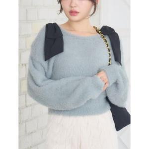 エムズエキサイト ems excite 肩リボンシャギーNTPO （GRY1）