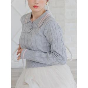エムズエキサイト ems excite Wラインケーブルポロニット （GRY0）