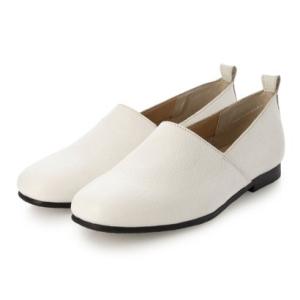 エーデルマリア Edel Maria レディース レザー 本革 カジュアル カッターシューズ ローヒール フラットソール 8308 （ホワイト）