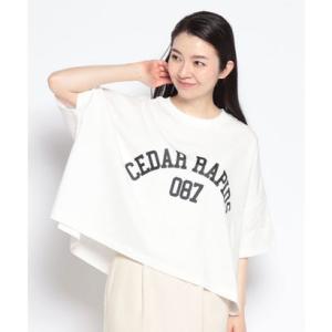 エディットシーン Edit Sheen 英字ロゴプリントドルマンビッグTシャツ｜locondo-shopping