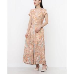 エジェリ EGERIE Paris 【訳あり商品】パリ買付★大人のきれい柄ワンピ （オレンジ）