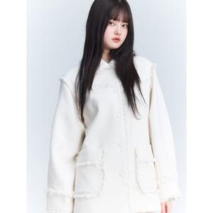 エイミーイストワール EIMY ISTOIRE ツイードオーバージャケット （IVORY）
