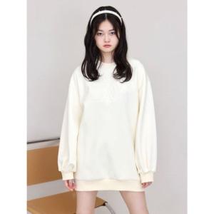 エイミーイストワール EIMY ISTOIRE エンボススウェットワンピース （IVORY）