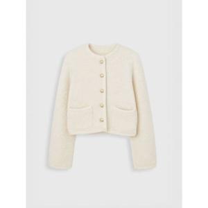 エイミーイストワール EIMY ISTOIRE TEDDY KNIT JACKET （OFF WHITE）