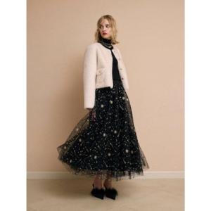 エイミーイストワール EIMY ISTOIRE スターエンブロイダリースカート （BLACK）