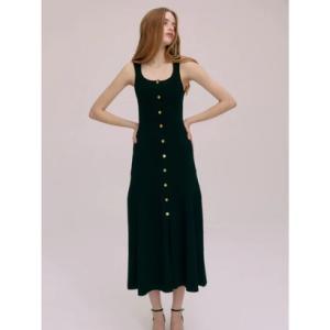 エイミーイストワール EIMY ISTOIRE ASSIETTE BUTTON KNIT DRESS （BLACK）