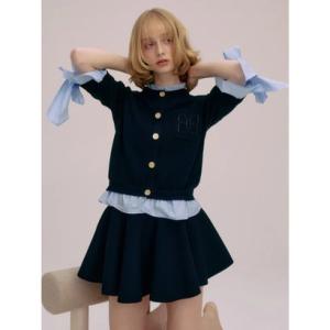 エイミーイストワール EIMY ISTOIRE BALLERINA MINI SKIRT （NAVY...