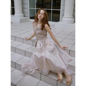エイミーイストワール EIMY ISTOIRE ベストwithオーガンジースカート （PINK BEIGE）