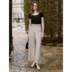 エイミーイストワール EIMY ISTOIRE ハイウエストマリンワイドパンツ （BEIGE）