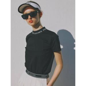 エイミーイストワール ロゴハイネックTシャツ （BLACK） eimy istoire