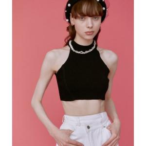 エイミーイストワール eimy istoire ミニマムニットタンクトップ （BLACK）｜locondo-shopping