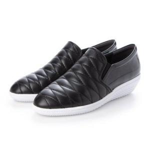 エイゾー EIZO 《Vue ビュー》ステッチスリッポンレザースニーカー BL