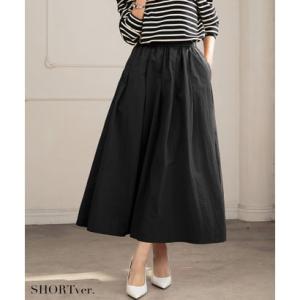 ELFRANK スカート ヨークギャザードットフレアロングスカート