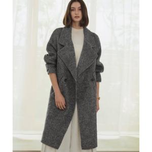 エルフランク ELFRANK 【ウール70％】チェスターコート ロングコート ウールコート 冬 ロング丈（グレー）