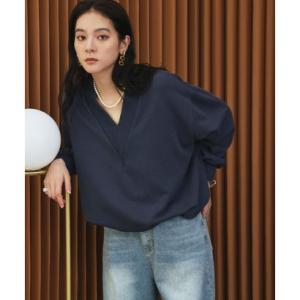 エルフランク ELFRANK 【2026AW】【M?Lサイズ展開】Vネックボリュームスリーブスウェットプルオーバー【洗える】 （ネイビー）