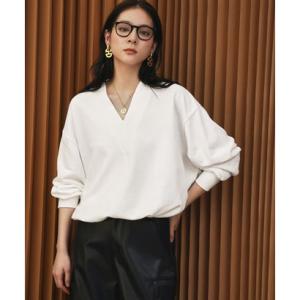 エルフランク ELFRANK 【2026AW】【M?Lサイズ展開】Vネックボリュームスリーブスウェットプルオーバー【洗える】 （オフホワイト）