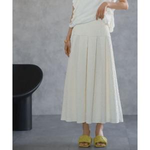 エルフランク ELFRANK ヨーク切り替えロングタックスカート（ホワイト）