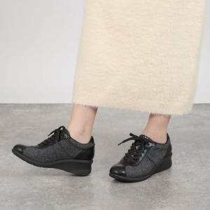 エルスポーツ ELLESPORT エル スポーツ レースアップウェッジスニーカー ESP14707 （グレーテクスチャー）