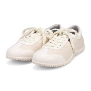 エルスポーツ ELLESPORT ドライビングレースアップスニーカー （ホワイトテクスチャー）