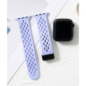エモニーク emonique シリコン製 通気性良いメッシュ Apple Watch Band スマートウォッチバンド【38/40/41/42/44/