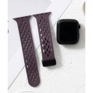 エモニーク emonique シリコン製 通気性良いメッシュ Apple Watch Band スマートウォッチバンド【38/40/41/42/44/