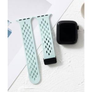 エモニーク emonique シリコン製 通気性良いメッシュ Apple Watch Band スマートウォッチバンド【38/40/41/42/44/