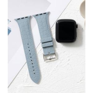 エモニーク emonique シリコン製 Apple Watch Band スマートウォッチバンド クロコダイル型押し【38/40/41/42/44/
