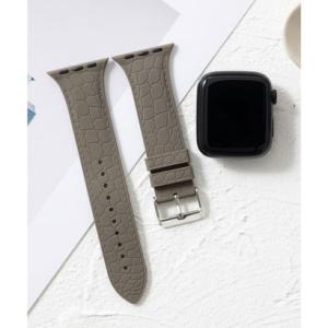 エモニーク emonique シリコン製 Apple Watch Band スマートウォッチバンド クロコダイル型押し【38/40/41/42/44/